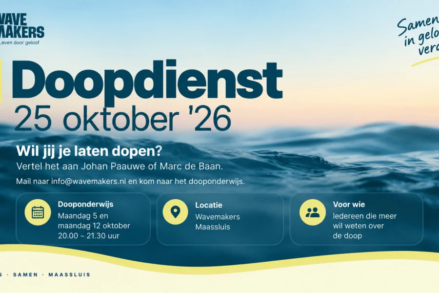 Baptism service and baptism classes at WaveMakers